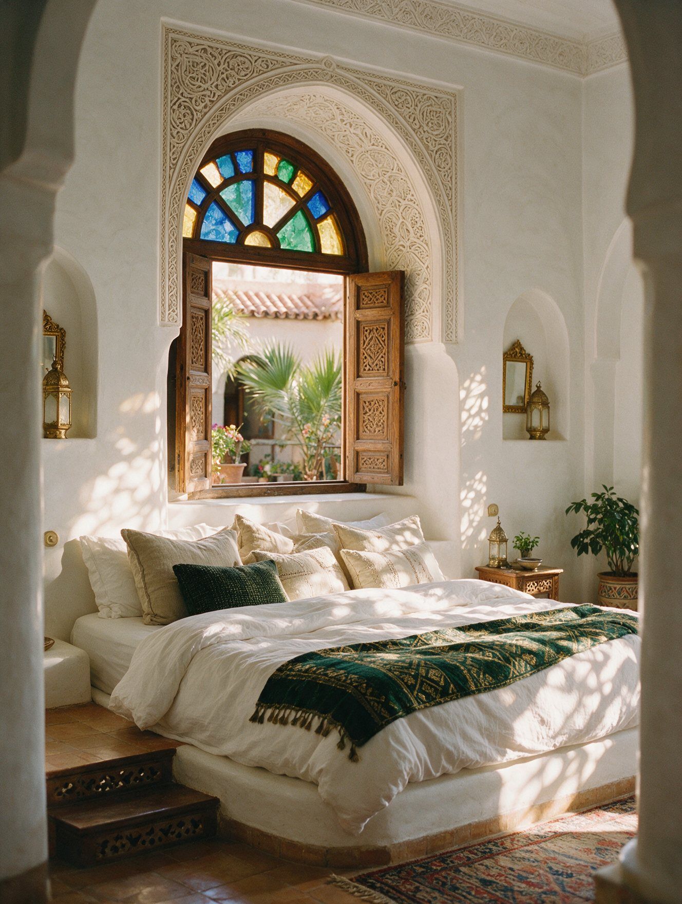 Suite de riad dans la lumière du matin